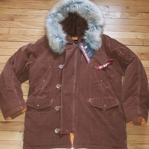 Alpha industries snorkel parka corduroy Xl